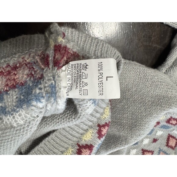 Unbranded Unisex Grey Sweater Long Sleeve Size Large - Picture 3 of 3